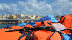 File photo of life-jackets aboard a German rescue ship operating in the Mediterranean taken on September 25, 2023. 