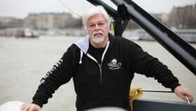 File photo of NGO Sea Shepherd Conservation Society founder, Paul Watson of Canada, posing on board of the "Brigitte Bardot", a Sea Shepherd multihull moored in Paris, on January 15, 2015.
