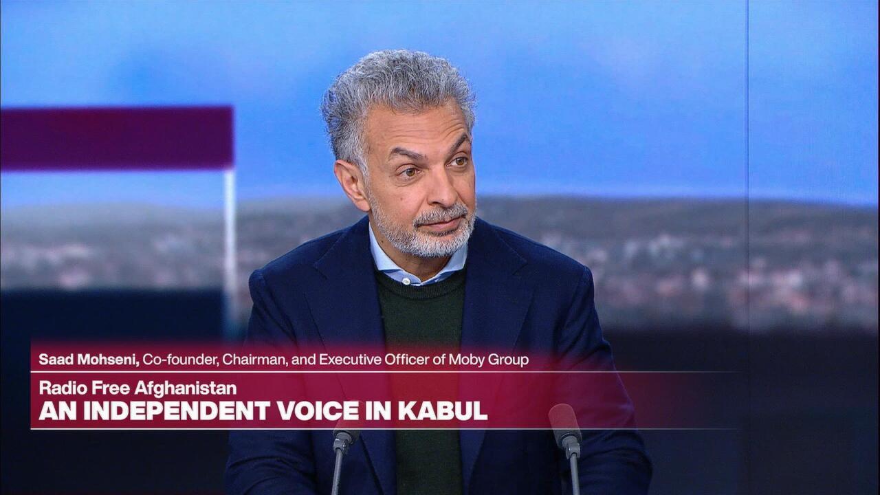 Saad Mohseni, the co-founder, chairman and executive officer of Moby Group, speaking to FRANCE 24.