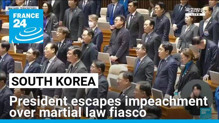 South Korea president escapes impeachment over martial law fiasco