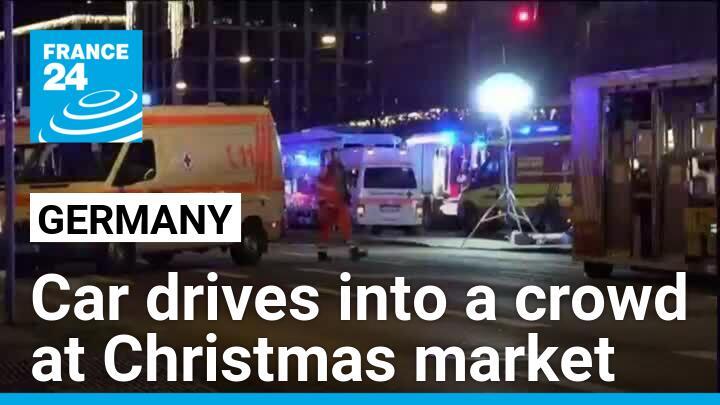 Car drives into a crowd at Christmas market in Germany