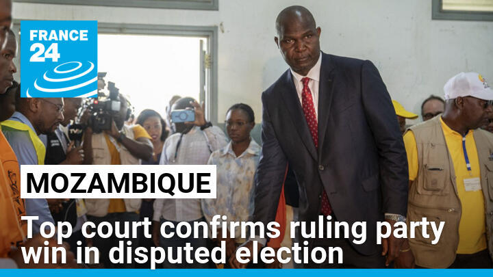 Le nouveau président Daniel Chapo, du parti Frelimo, lors des élections nationales au Mozambique, le 9 octobre 2024.
