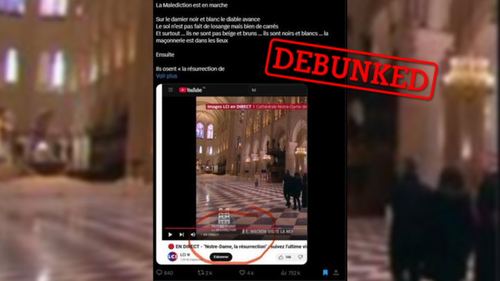 Social media users with links to Russia or the far right have been claiming since November 29, 2024 that Masonic and satanic symbols were added to Notre-Dame Cathedral during its renovations. But the